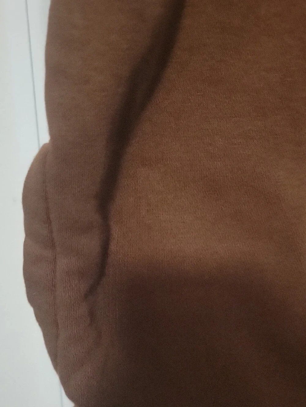 Nike Men’s Brown Half-Zip Fleece Pullover with White Swoosh